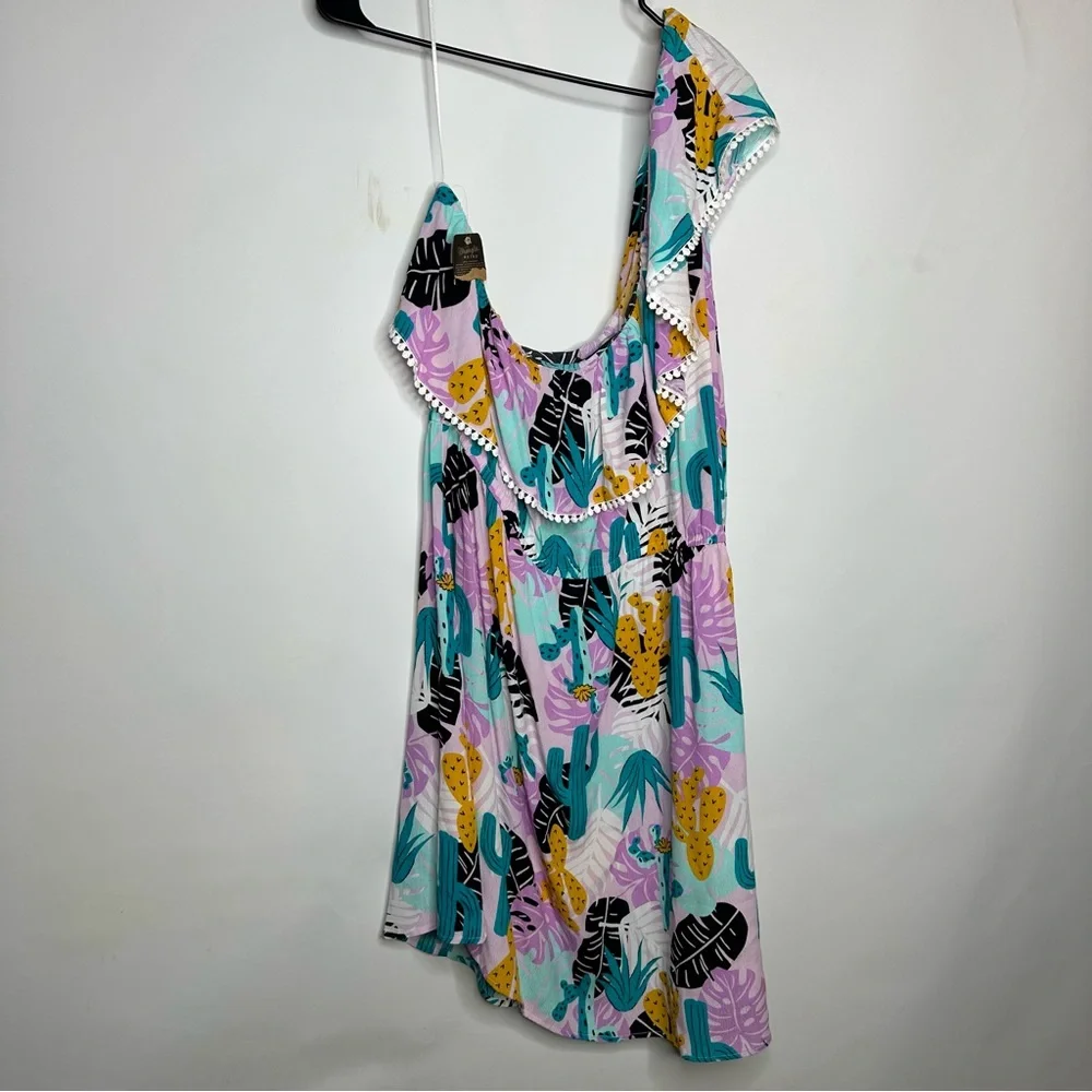 NWT Wrangler Retro One Shoulder, Bright Aztec Print Dress, Women’s Plus Size 3X - Picture 2 of 7